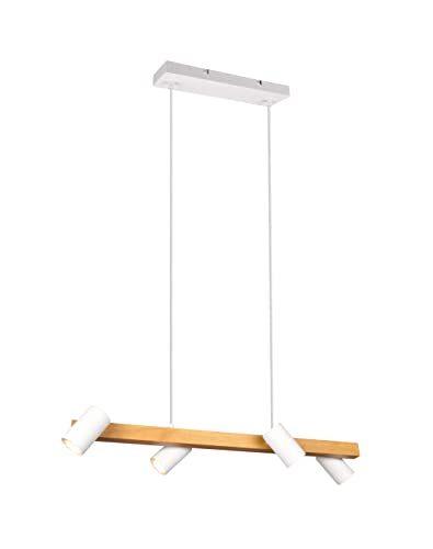 Trio Leuchten Pendelleuchte Marley 312490431, Metall Weiß matt, Holz, exkl. 4x GU10 Trio Leuchten Pendelleuchte Marley 312490431, Metall Weiß matt, Holz, exkl. 4x GU10 von Trio Leuchten