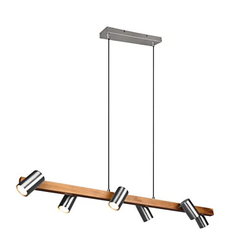 Trio Leuchten Pendelleuchte Marley 312490607, Metall Nickel matt, Holz, exkl. 6x GU10 Trio Leuchten Pendelleuchte Marley 312490607, Metall Nickel matt, Holz, exkl. 6x GU10 von Trio Leuchten