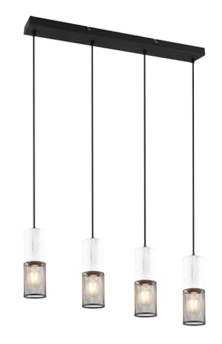 Trio Leuchten Pendelleuchte Tosh 304300434, Metall Schwarz matt, Holz Weiß, exkl. 4x E27 Trio Leuchten Pendelleuchte Tosh 304300434, Metall Schwarz matt, Holz Weiß, exkl. 4x E27 von Trio Leuchten