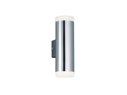 Trio Leuchten Ray 283110206 LED Außen Wandleuchte, Kunststoff chromfarbig, 2 x 4 Watt von Trio Leuchten