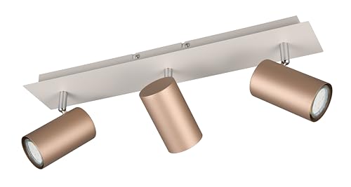 Trio Leuchten Spotbalken Marley 802400365, Metall Coffee/Warm Grey, exkl. 3x GU10 von Trio Leuchten