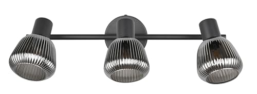 Trio Leuchten Spotbalken Tarifa 862800332, Metall Schwarz matt, Glas Chrom bedampft, exkl. 3x E14 Trio Leuchten Spotbalken Tarifa 862800332, Metall Schwarz matt, Glas Chrom bedampft, exkl. 3x E14 von Trio Leuchten