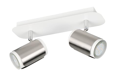 Trio Leuchten Spotleuchte Gillan 814500207, Metall Weiß matt/Nickel matt, exkl. 2x GU10 von Trio Leuchten