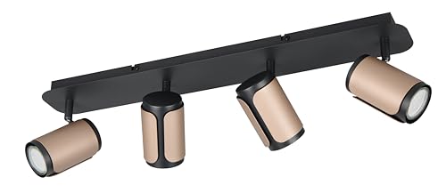 Trio Leuchten Spotleuchte Gillan 814500465, Metall Schwarz matt/Coffee, exkl. 4x GU10 von Trio Leuchten