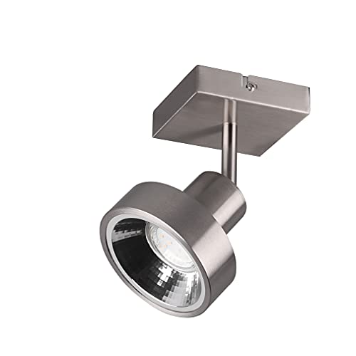 Trio Leuchten Strahler Leon 800700107, Metall Nickel matt, exkl. 1x GU10 von Trio Leuchten