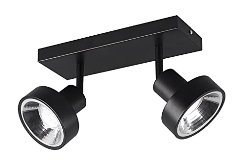Trio Leuchten Strahler Leon 800700232, Metall Schwarz matt, exkl. 2x GU10 von Trio Leuchten