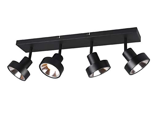 Trio Leuchten Strahler Leon 800700432, Metall Schwarz matt, exkl. 4x GU10 von Trio Leuchten