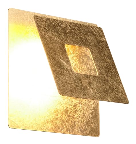 Trio Leuchten Wandleuchte Leano 240319179, Metall goldfarbig, inkl. 6 Watt LED, Schirm schwenkbar von Trio Leuchten