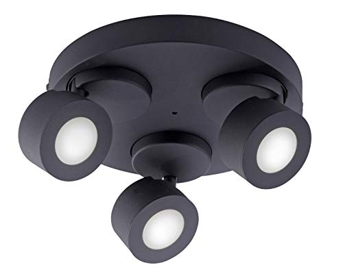 Trio Leuchten WiZ LED Deckenleuchte Sancho 850190332, 3x3 Watt RGBW LED mit 16 Mio. Farben + 64.000 Weißtöne + 18 Licht-Szenen, Steuerung über App + Sprachsteuerung + Fernbedienung + Wandschalter von Trio Leuchten