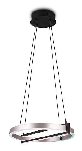 Trio Leuchten WiZ LED Pendelleuchte Thompson 353810305, 55 Watt RGBW LED mit 16 Mio. Farben + 64.000 Weißtöne + 18 Lichtszenen, Steuerung über App + Sprachsteuerung + Fernbedienung + Wandschalter von Trio Leuchten