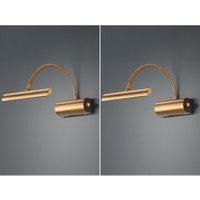 Led Bilderleuchte im 2er Set in Altmessing mit Flexarm & Drehdimmer Led Bilderleuchte im 2er Set in Altmessing mit Flexarm & Drehdimmer von Trio Leuchten