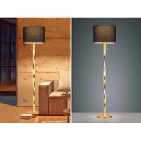 Led Stehlampe mit Stoffschirm Schwarz und beleuchtetem Gestell, Höhe 160cm von Trio Leuchten