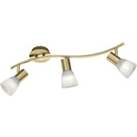 Trio Leuchten - led Deckenstrahler levisto 3-flammig Gold Glaslampenschirme schwenkbar 55 cm von Trio Leuchten