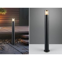 Wegeleuchte hoosic aus Aluminium in Schwarz / Rauchfarbig, Höhe 80cm von Trio Leuchten