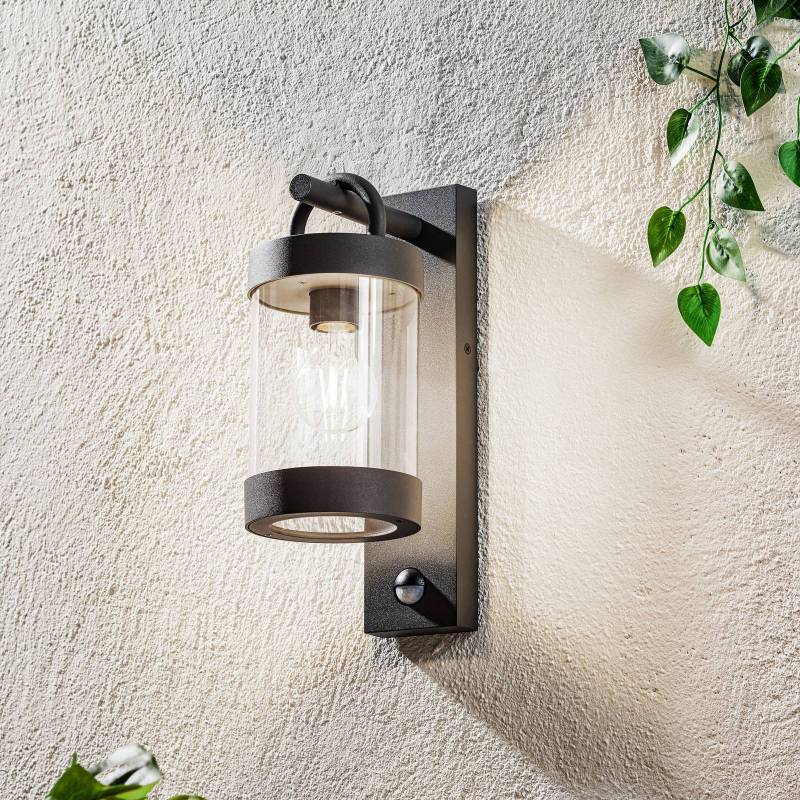 Außenwandlampe Sambesi, anthrazit, Sensor, Aluguss von Trio Lighting