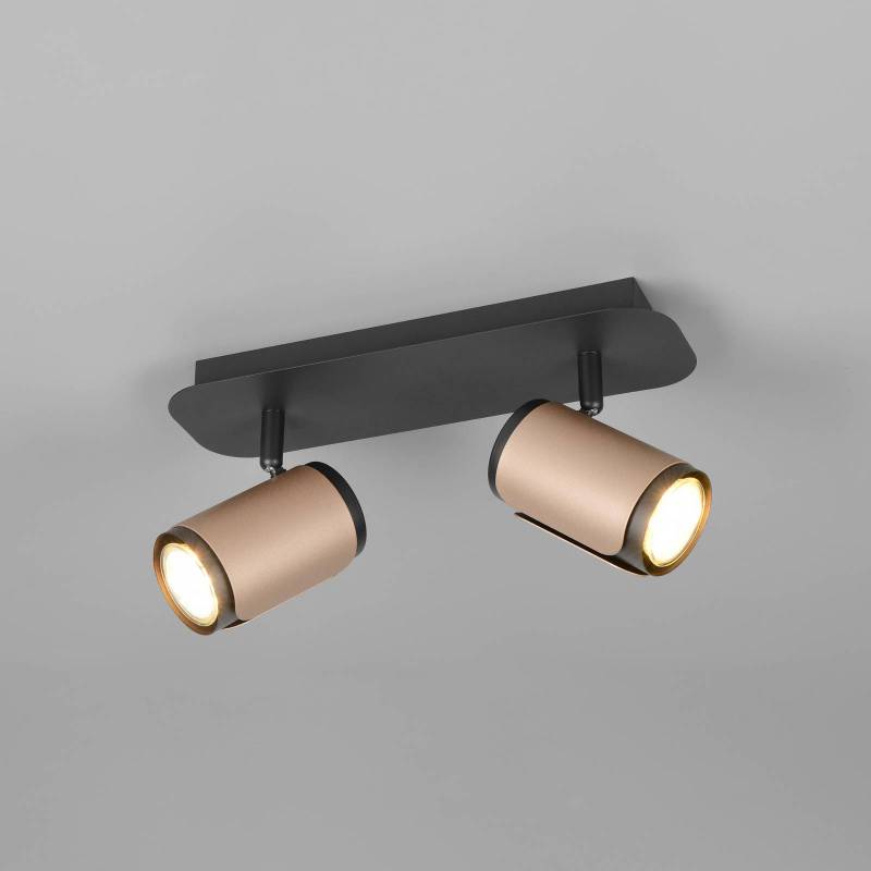Deckenstrahler Gillan, coffee, 2-flammig, Metall, GU10 von Trio Lighting