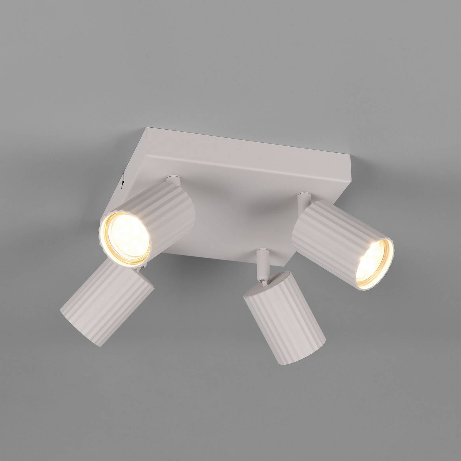 Deckenstrahler Soka, hellgrau, Länge 20 cm, Metall, 4-flg. Deckenstrahler Soka, hellgrau, Länge 20 cm, Metall, 4-flg. von Trio Lighting