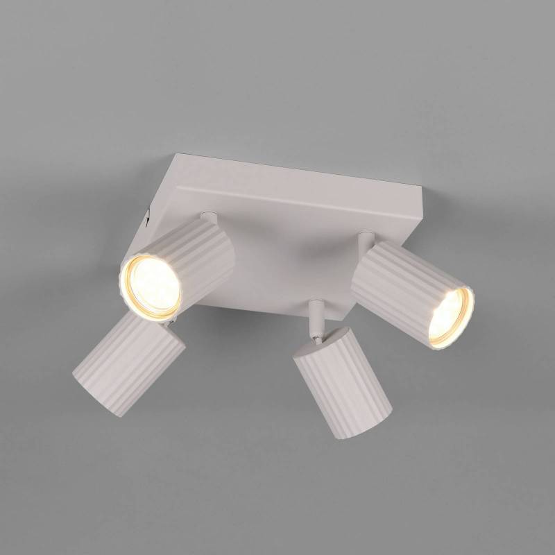 Deckenstrahler Soka, hellgrau, Länge 20 cm, Metall, 4-flg. von Trio Lighting