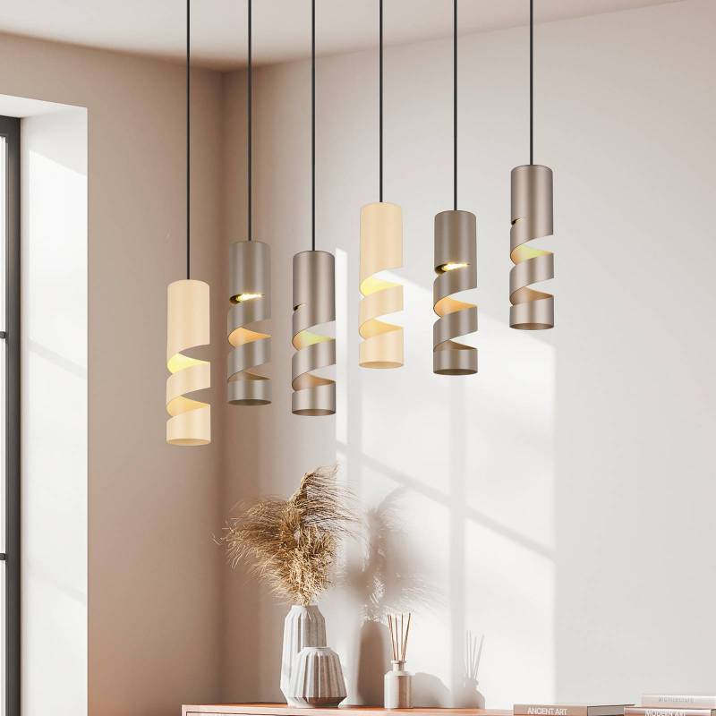 Hängelampe Stream multicolor Länge 100 cm 6-flg. Metall GU10 von Trio Lighting