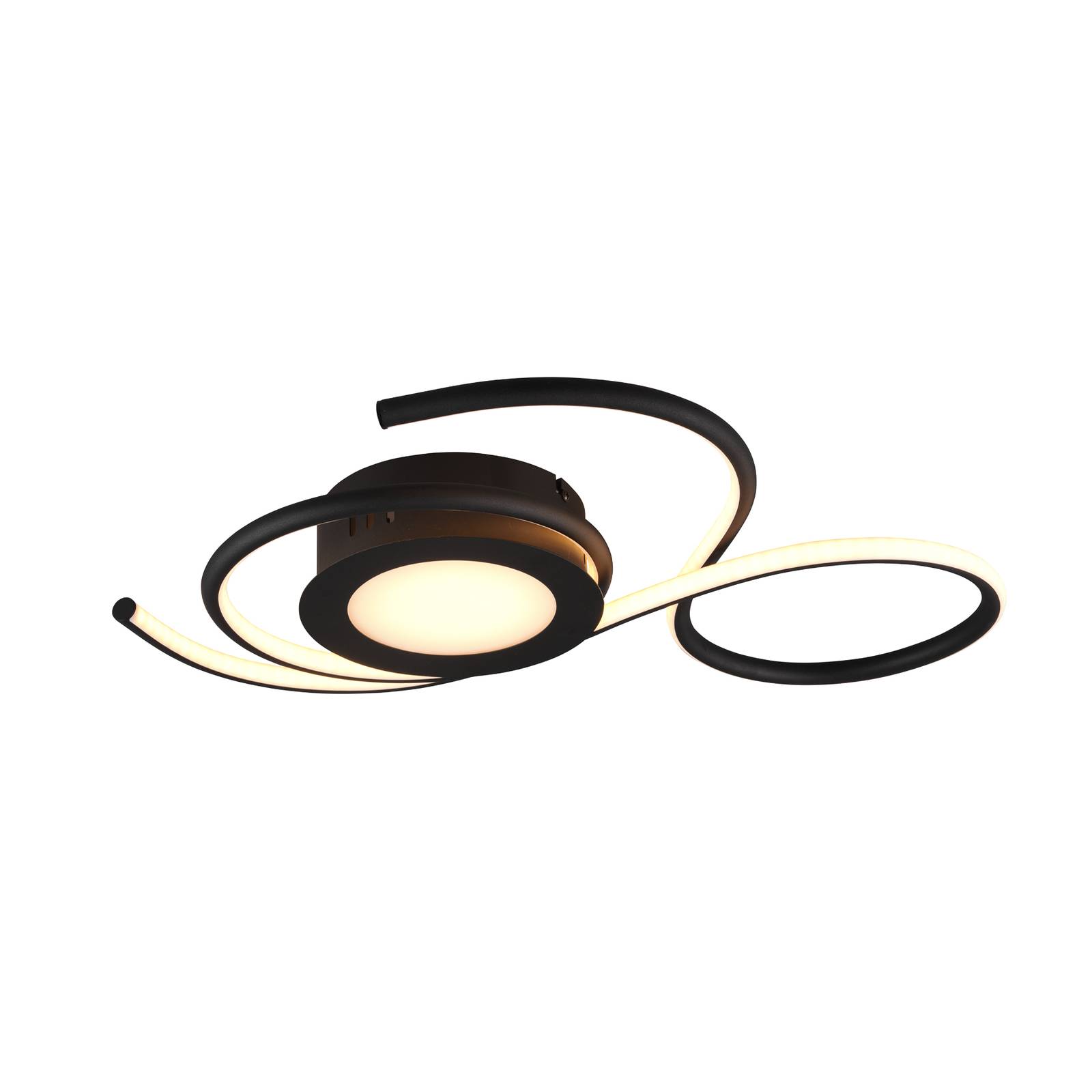 LED-Deckenleuchte Jive, 50cm, schwarz matt von Trio Lighting