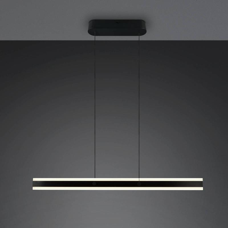 LED-Hängelampe Arcola, schwarz, Länge 115 cm, CCT, 2-flg. von Trio Lighting