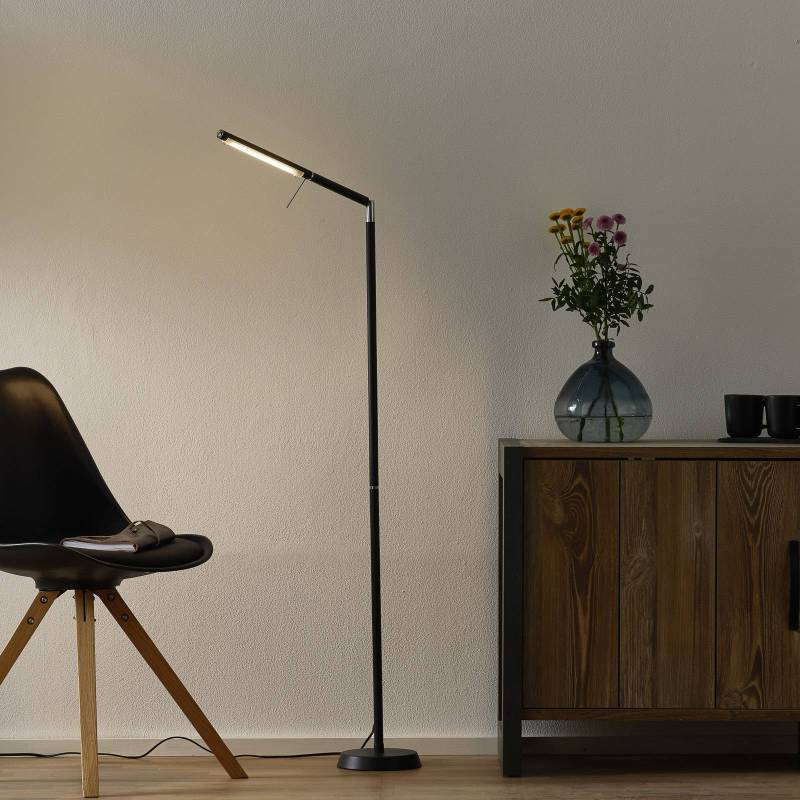 LED-Stehleuchte Filigran, schwarz, dimmbar, verstellbar LED-Stehleuchte Filigran, schwarz, dimmbar, verstellbar von Trio Lighting