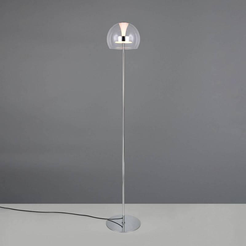 LED-Stehlampe Flynt, Höhe 130 cm, chromfarben, Metall, CCT von Trio Lighting