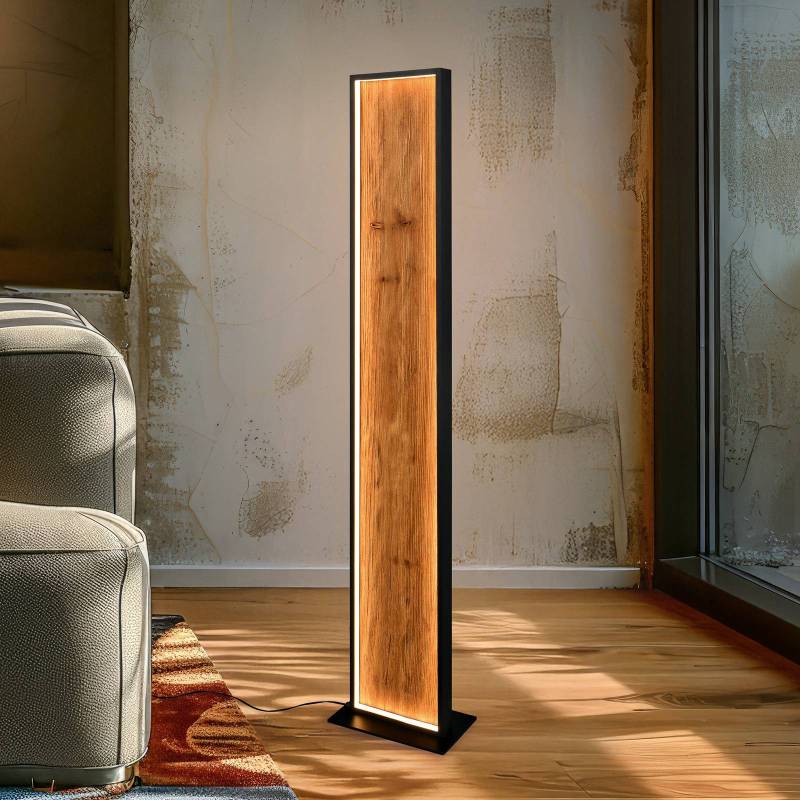 LED-Stehlampe Kalea, Höhe 120 cm, holzfarben, Holz von Trio Lighting