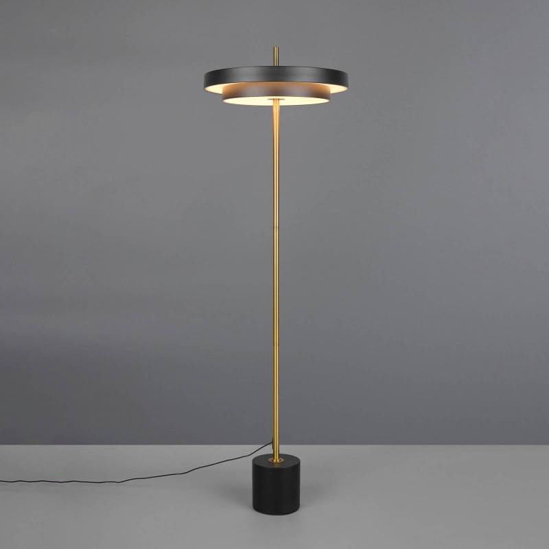 LED-Stehlampe Keaton, schwarz/goldfarben, Höhe 138 cm, CCT LED-Stehlampe Keaton, schwarz/goldfarben, Höhe 138 cm, CCT von Trio Lighting