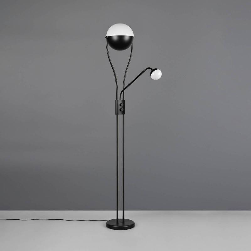 LED-Stehleuchte Chris, schwarz, Metall, Leseleuchte, Dimmer von Trio Lighting