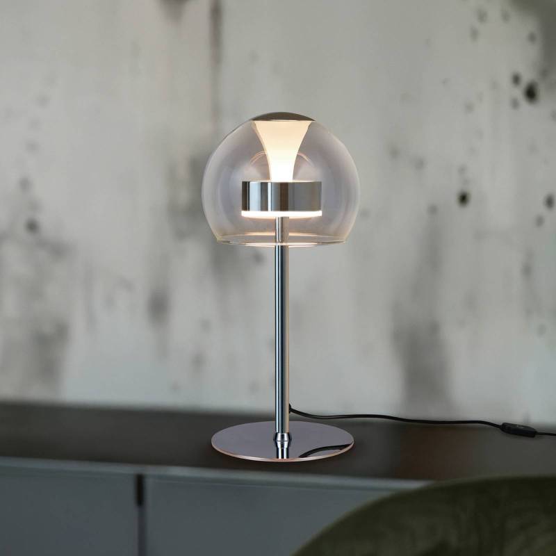 LED-Tischlampe Flynt, Höhe 35 cm, chromfarben, Metall, CCT LED-Tischlampe Flynt, Höhe 35 cm, chromfarben, Metall, CCT von Trio Lighting