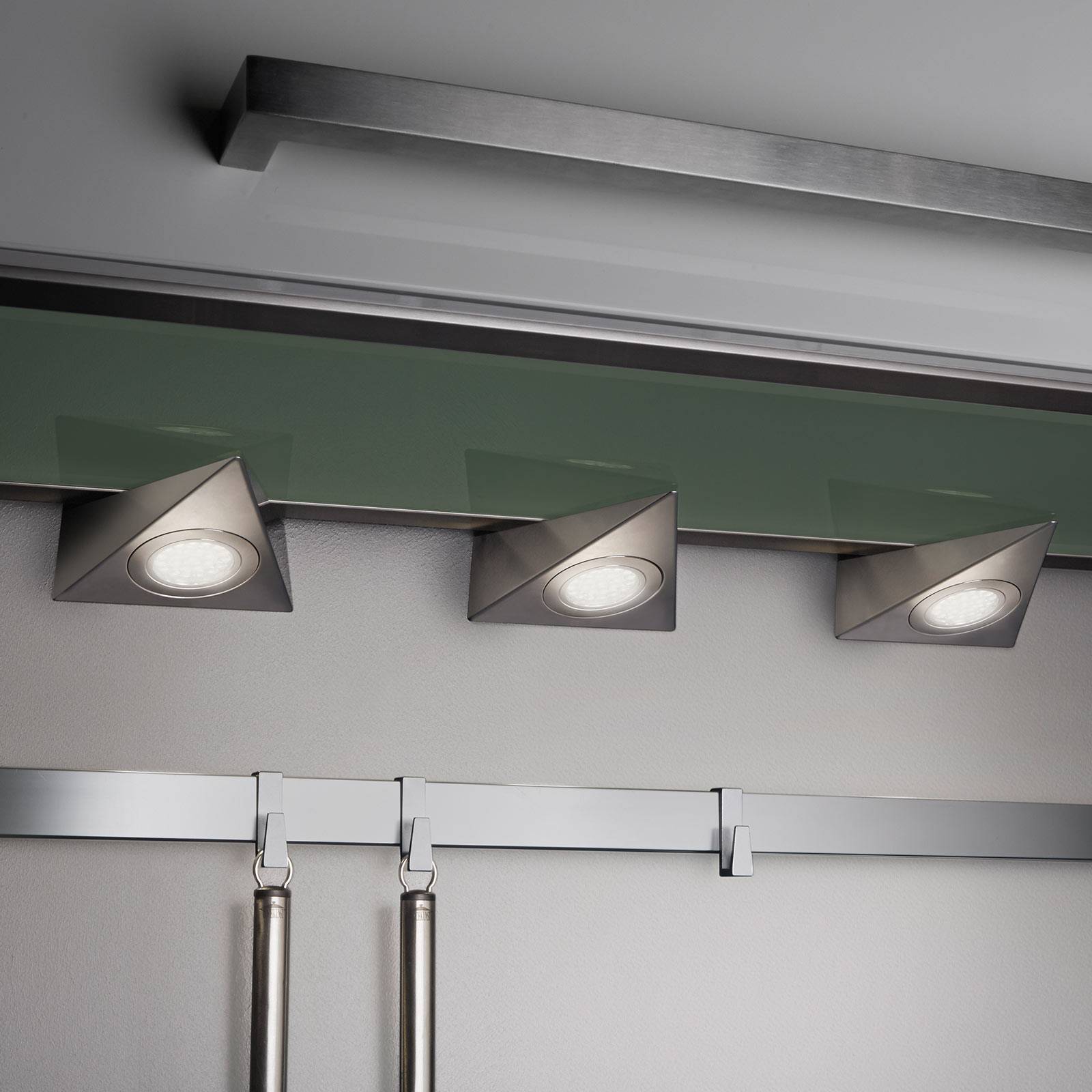 LED-Unterschrankleuchte Ecco 3er-Set, nickel matt LED-Unterschrankleuchte Ecco 3er-Set, nickel matt von Trio Lighting