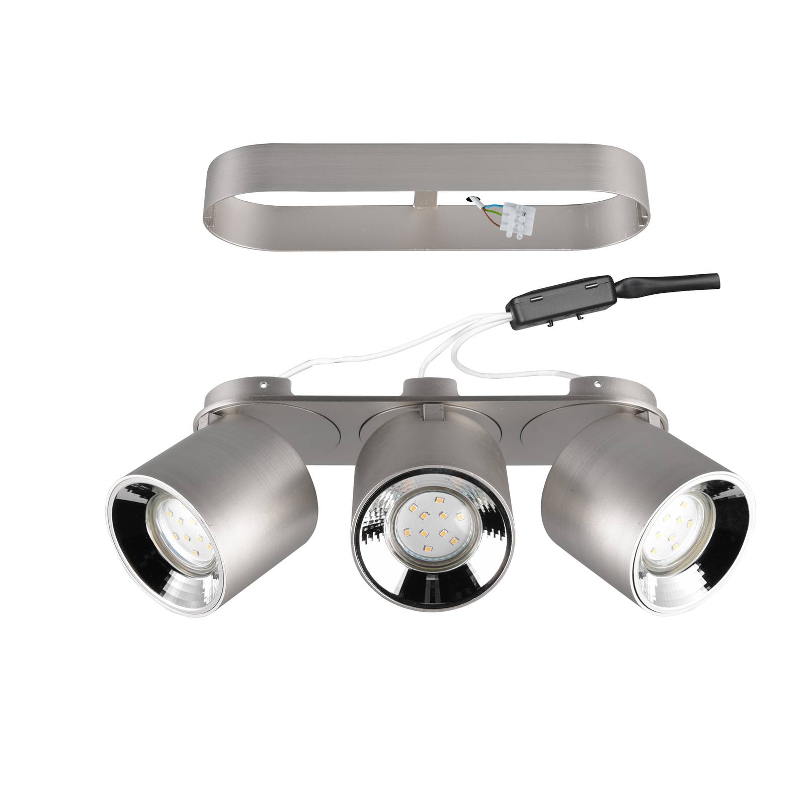 Deckenstrahler Guayana GU10 dreiflammig nickel von Trio Lighting