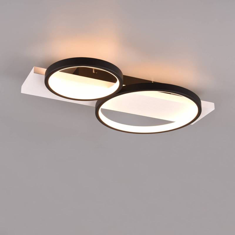 LED-Deckenleuchte Medera, zweiflammig, schwarz von Trio Lighting