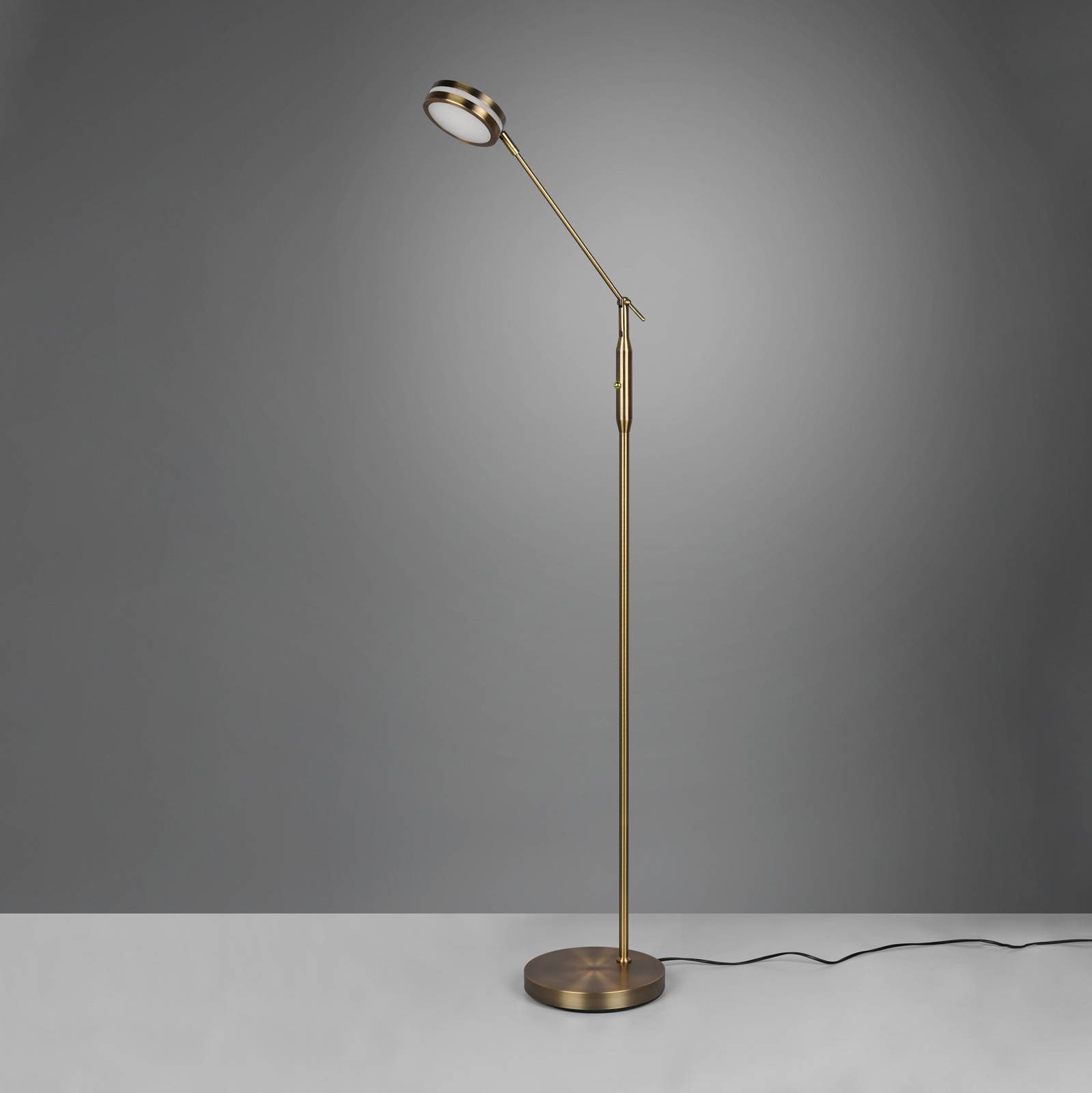 LED-Stehlampe Franklin, Sensordimmer, altmessing von Trio Lighting