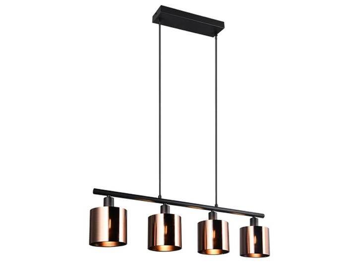 4-flammige Pendelleuchte Jason schwarz mit Kupferbronze Trio - von Trio
