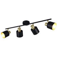 Deckenleuchte Deckenlampe Schlafzimmer Strahler schwenkbar Schwarz-Gold L 78 cm von Trio