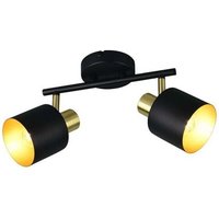 Deckenleuchte Deckenlampe Wohnzimmerlampe Metall Schwarz-Gold beweglich L 36,5cm Deckenleuchte Deckenlampe Wohnzimmerlampe Metall Schwarz-Gold beweglich L 36,5cm von Trio
