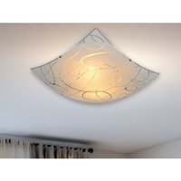 Trio - lighting deckenleuchte spirelli quadrat glasdekor kreise 40x40cm 604400201 von Trio