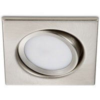 Eckiger led Einbaustrahler rila schwenkbar Nickel matt 5 Watt von Trio