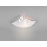 Trio - Flache Deckenleuchte elisa mit Glas Lampenschirm Weiß, Quadrat 30cm von Trio