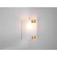 Flache Wandleuchte PURA Glaslampenschirm Gold, Höhe 20cm von Trio