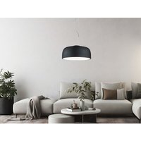 Trio - Große Pendelleuchte baron mit Lampenschirm Metall Schwarz, ø 52cm von Trio