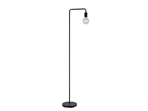Wirkungsvolle LED Stehleuchte im Retro Style aus Metall in schwarz matt mit großem Filament LED, Höhe 149cm von Trio Leuchten