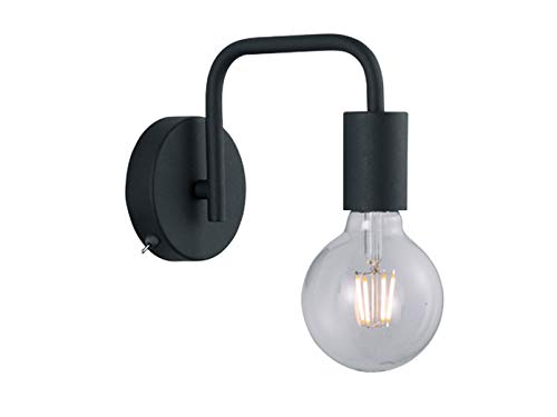 Minimalistische LED Wandleuchte im Industriedesign, schwarz matt von Trio Leuchten