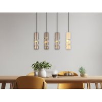 Moderne Pendelleuchte stream 4-flammig aus Metall in Coffee Tönen, b: 80cm von Trio