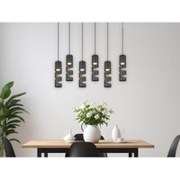 Moderne Pendelleuchte STREAM 6-flammig aus Metall in Schwarz, Breite 100cm Moderne Pendelleuchte STREAM 6-flammig aus Metall in Schwarz, Breite 100cm von Trio
