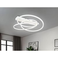Trio - Moderne dimmbare led Deckenleuchte darvin in Weiß, Breite 64cm von Trio