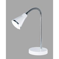 Moderne flexible led Schreibtischleuchte arras 1 flammig Kunststoff in weiß von Trio