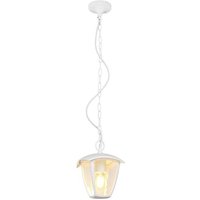 Pendelleuchte Außenleuchte Hängeleuchte Aluminium weiß E27 Laterne IP44 H 82 cm von Trio